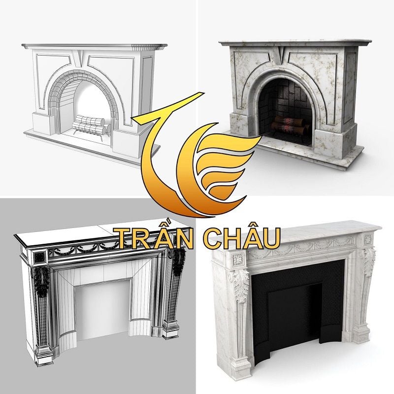Mẫu Lò Sưởi Trang Trí Hiện Đại 3D, 4D