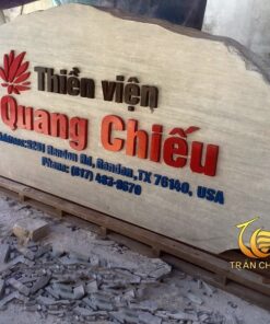 Bảng Hiệu Đá Tự Nhiên Cho Thiền Viện Quang Chiếu