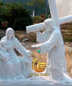Bộ Tượng 14 Chặng Đàng Thánh Giá Bằng Đá Cẩm Thạch