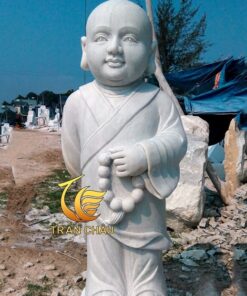 Bộ Tượng Chú Tiểu Tự Tại Bằng Đá Tự Nhiên
