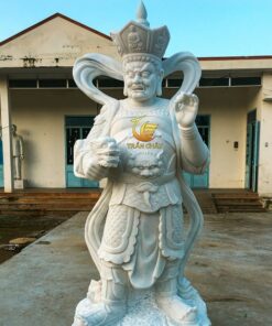 Bộ Tượng Tứ Đại Thiên Vương Đá Trắng Nguyên Khối