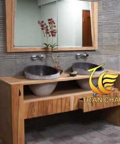 Lavabo Đôi Đá Bazan Cao Cấp