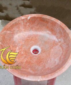 LavaboTròn Đá Cẩm Thạch Nguyên Khối