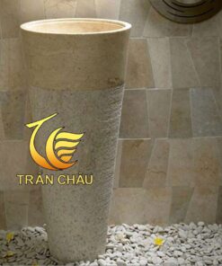 Lavabo Đứng Đá Vàng Nguyên Khối