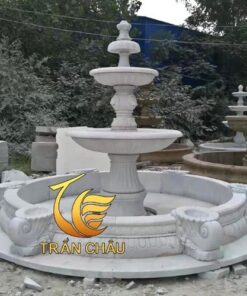 Mẫu Đài Phun Nước Đá Tự Nhiên Cho Hồ Cá