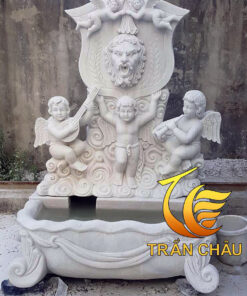Đài Phun Nước Sư Tử Đá Cho Sân Vườn