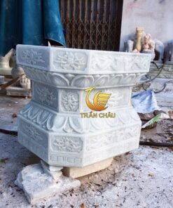 Đế Bát Giác Đá Đẹp Nguyên Khối