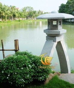 Đèn Bằng Đá Cuội Tiểu Cảnh Hồ Cá