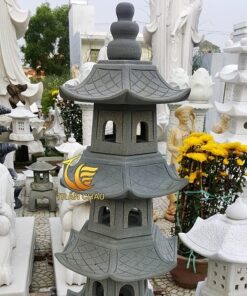 Đèn Đá Thờ Cúng Đá Sa Thạch Đen