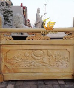 Lan Can Đá Chạm Hoa Sen Cho Nhà Thờ Tộc,Họ