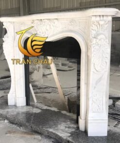 Lò Sưởi Gạch Khung Đá Cẩm Thạch