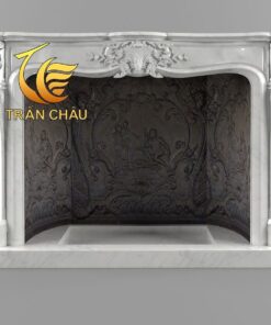 Lò Sưởi Đá Cẩm Thạch Trắng Vân Mây Giá Rẻ