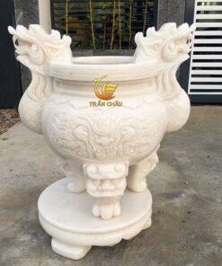 Lư Hương Đá Trạm Rồng Đẹp
