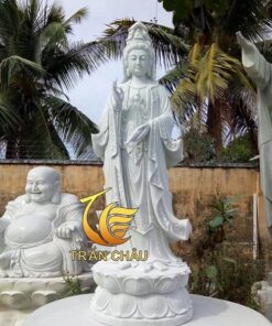 Mẫu Tượng Phật Bà Quan Âm Đá Cẩm Thạch