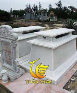 Mộ Đá Đôi Đẹp Đá Tự Nhiên Nguyên Khối