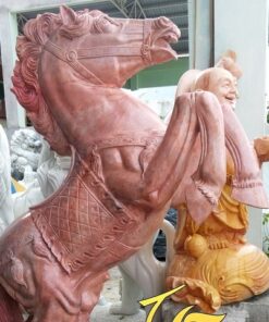 Ngựa Bằng Đá Granite Đỏ Đẹp
