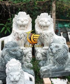 Sư Tử Đá Trắng Vân Mây Đẹp