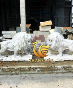 Sư Tử Đá Việt Nam Đá Trắng Đẹp