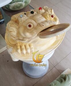Thiềm Thừ Ngậm Tiền Bằng Đá Cẩm Thạch