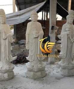 Tượng Tam Thế Phật Đứng Bằng Đá Mỹ Nghệ Non Nước