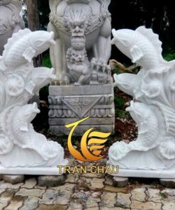 Tượng Cá Chép Phun Nước Đá Mỹ Nghệ
