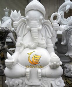 Tượng Chăm Pa Đá Trắng Nguyên Khối