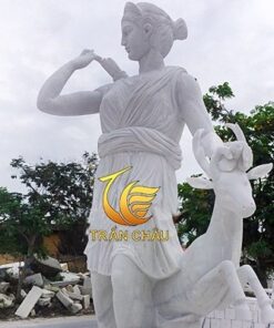 Tượng Chân Dung Nữ Thần Diana Hy Lạp Đá Trắng Cẩm Thạch