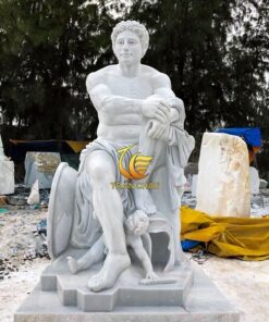 Tượng Chân Dung Thần La Mã Đá Đẹp Nguyên Khối
