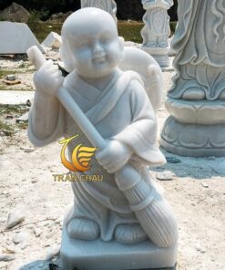 Tượng Chú Tiểu An Nhiên Đá Cẩm Thạch