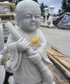 Tượng Chú Tiểu Bằng Đá Tự Nhiên Nguyên Khối