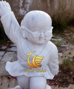 Tượng Chú Tiểu Múa Võ Bằng Đá Tự Nhiên Nguyên Khối