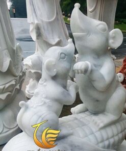 Tượng Con Chuột Bằng Đá Tự Nhiên Nguyên Khối