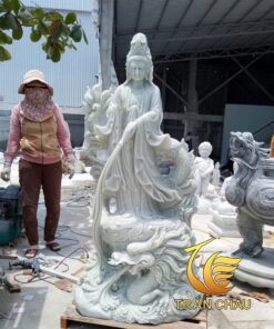 Tượng Đá Phật Bà Quan Âm Đứng Cao 2m