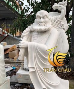 Tượng Đạt Ma Đứng Bằng Đá Tự Nhiên Nguyên Khối