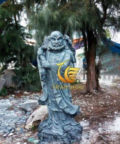 Tượng Đạt Ma Sư Tổ Bằng Đá Xanh Ấn Độ Nguyên Khối