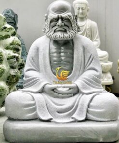Tượng Đạt Ma Sư Tổ Ngồi Thiền Bằng Đá Cẩm Thạch