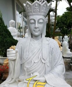 Tượng Địa Tạng Vương Bồ Tát Nhỏ Bằng Đá Tự Nhiên