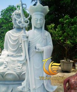 Tượng Địa Tạng Vương Bồ Tát Nhỏ Tay Cầm Quyền Trượng