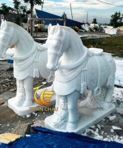 Tượng Ngựa Đá Phong Thủy Để Cổng