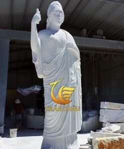 Tượng Nữ Thần Athena Hy Lạp Bằng Đá Nguyên Khối