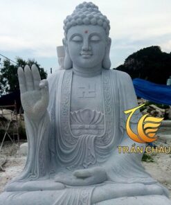 Tượng Phật A Di Đà Ngồi Tịnh Tông Đá Tự Nhiên