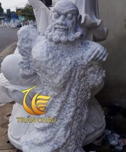 Tượng Phật Đạt Ma Sư Tổ Đá Xám Nguyên Khối