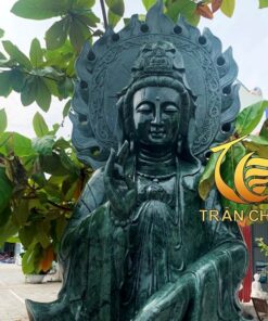 Tượng Phật Quan Âm Bồ Tát Đá Xanh Ngọc
