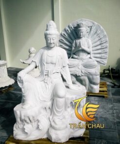 Tượng Phật Quan Âm Tự Tại Bằng Đá Tự Nhiên