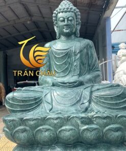 Tượng Phật Thích Ca Mâu Ni Đá Xanh Nguyên Khối