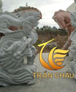 Tượng Rồng Chào Đá Nguyên Khối
