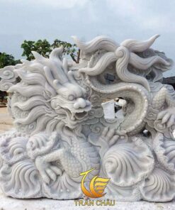 Tượng Rồng Cuộn Trang Trí Sân Vườn