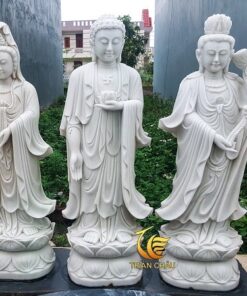 Tượng Tam Thế Phật Đứng Đá Đẹp Giá Tốt