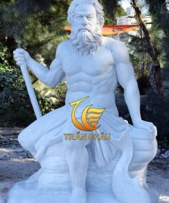 Tượng Thần Hy Lạp Neptune Bằng Đá Cẩm Thạch Trắng