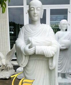 Tượng Thập Đại Đệ Tử Đá Trắng Cẩm Thạch Nguyên Khối